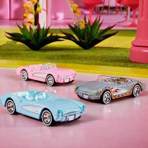 Barbie The Movie Hot Wheels 1956 Corvette Trio NIB